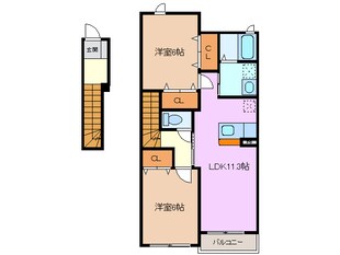 メゾン・フィロスⅡの物件間取画像